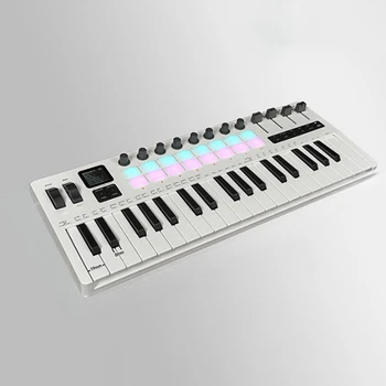 37 Key MIDI Keyboard Portable Electric Midi Controller Professional Musical Keyboards Multifunctional Scalable Music Synthesizer