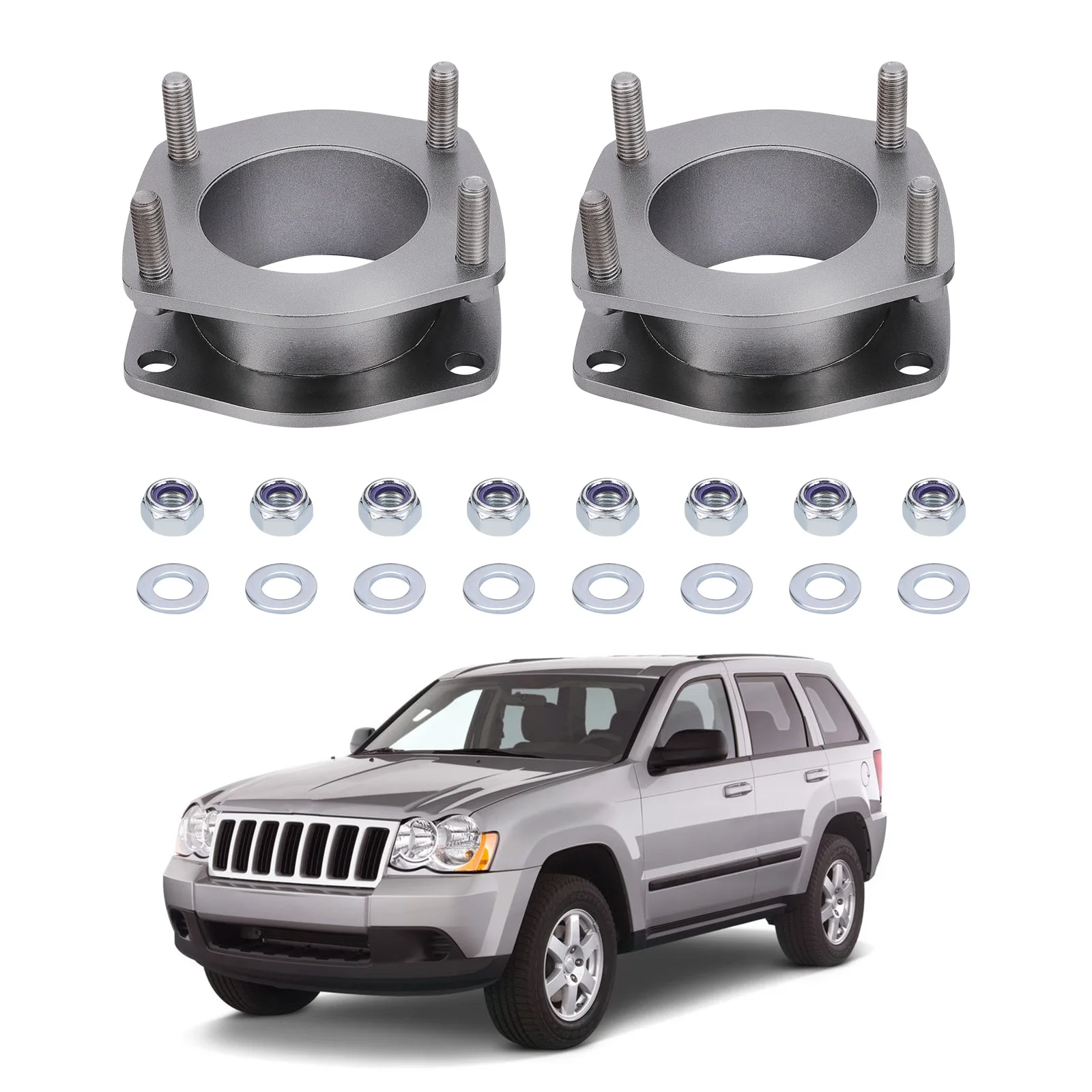 

2" Front Level Lift Kit Strut Spacers For Jeep Grand Cherokee WK 2005-2010