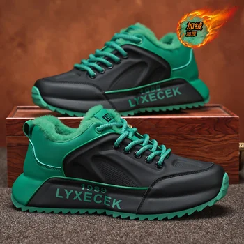 Mens Winter Warm Cotton Casual Shoes Men Comfortable Trainers Designer Athletic Sneakers Male Outdoor Anti Slip Running Shoes