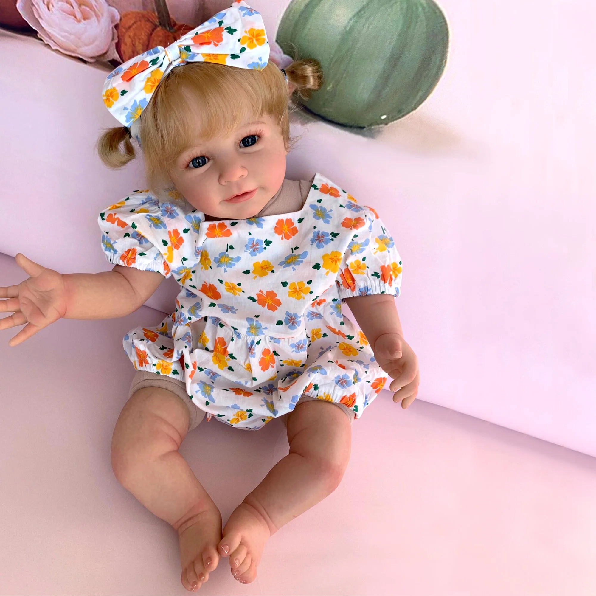 52cm Lisa Bebe Reborn Girl With Rooted Hair Handmade Cuddly