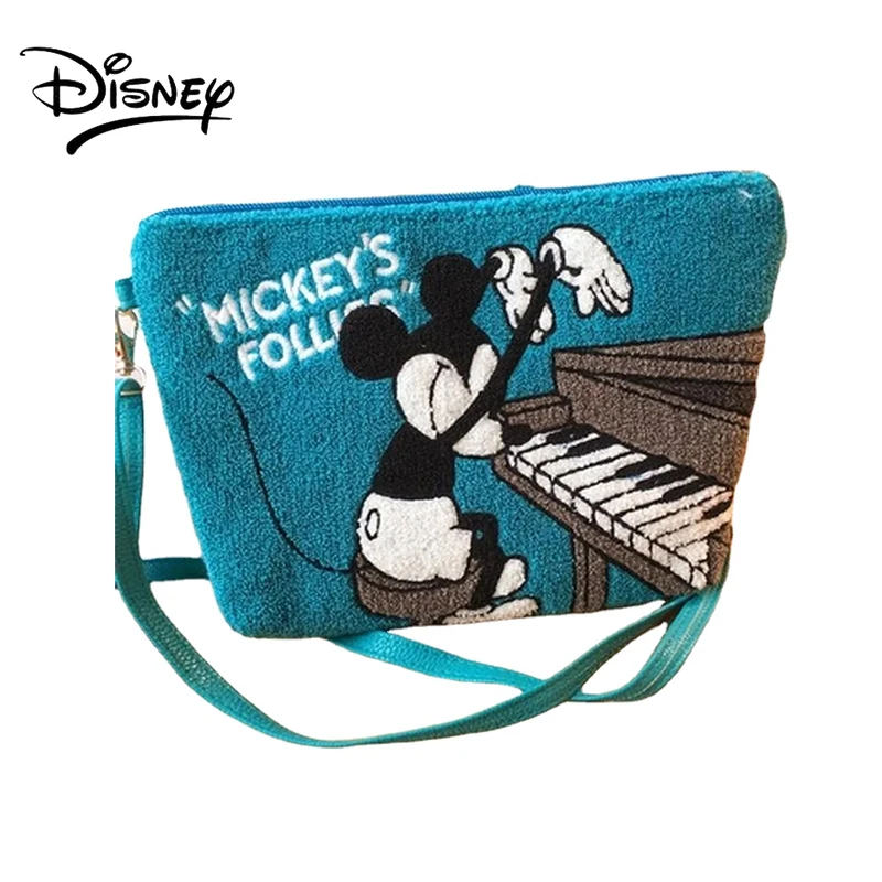 

Disney Minnie Mickey Mouse Shoulder Bag for Women Girls Side Bag Handbag Cute Plush Fashion Luxury Designer Handbag Cute Purse