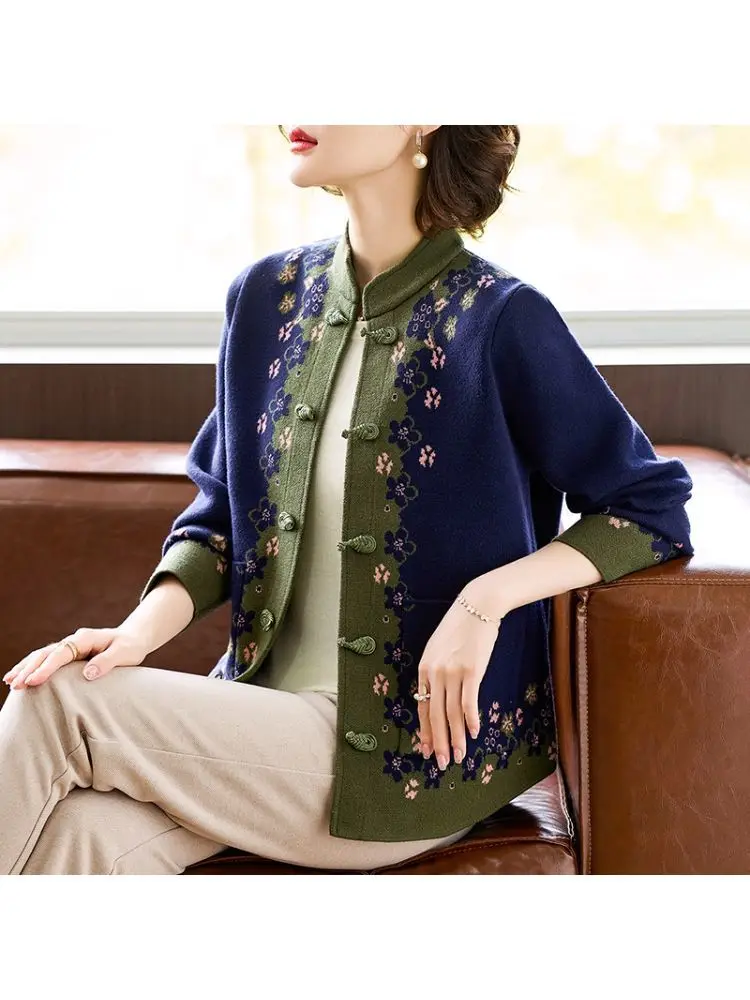 Herbst-Strickjacke 2025, neue modische Damen-Strickjacke mit Knöpfen für Frühling und Herbst – Detail 7