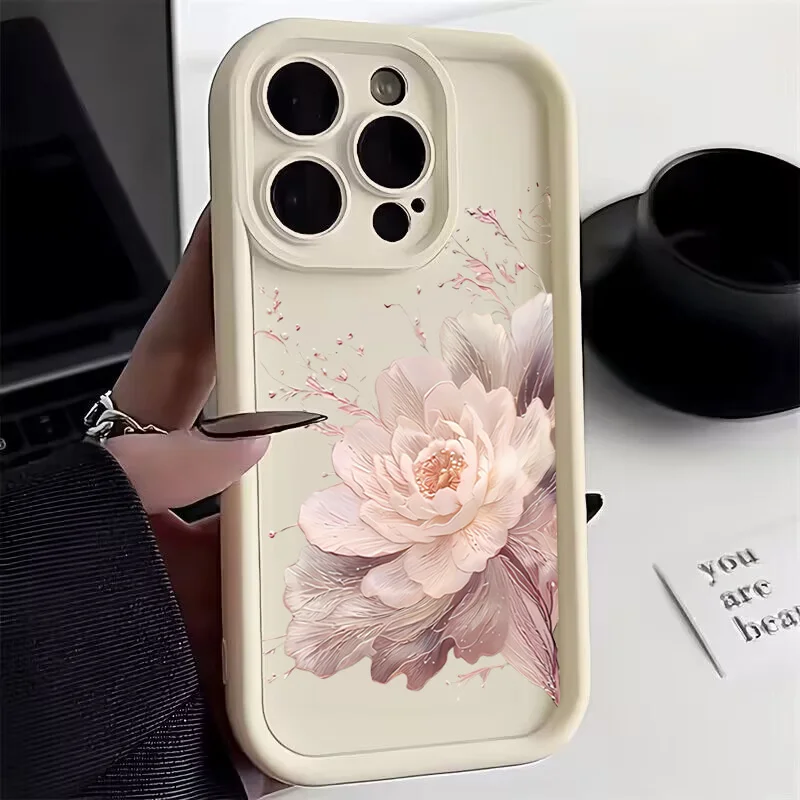 Floral Silicone Phone Case - Beautiful Flower Design Cover