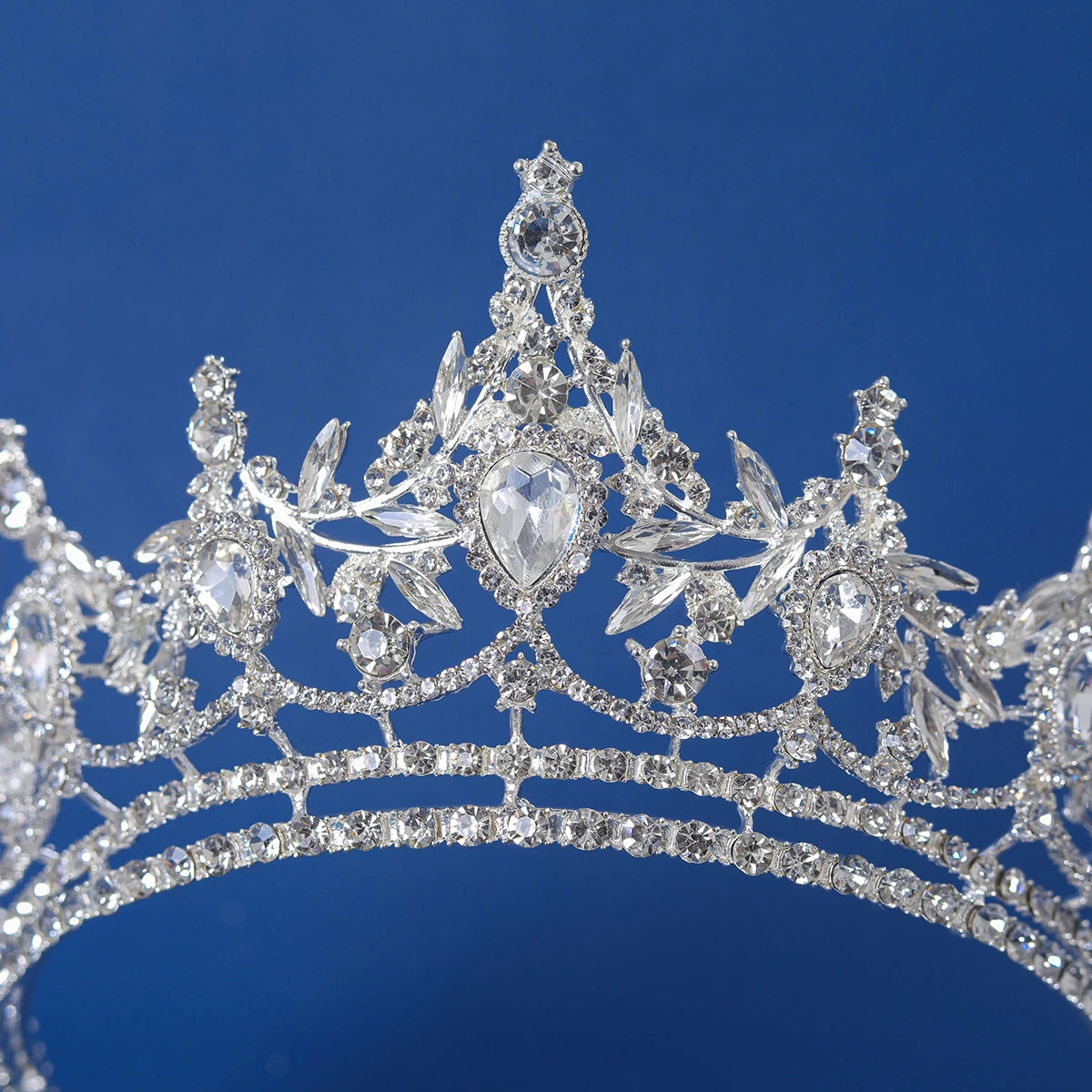 Fashion Silver Color Bridal Crowns For Wedding Hair Accessories Crystal Princess Tiaras Diadem Women Hair Accessories