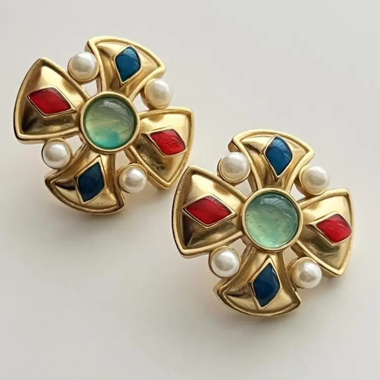

French Antique Flower Earrings