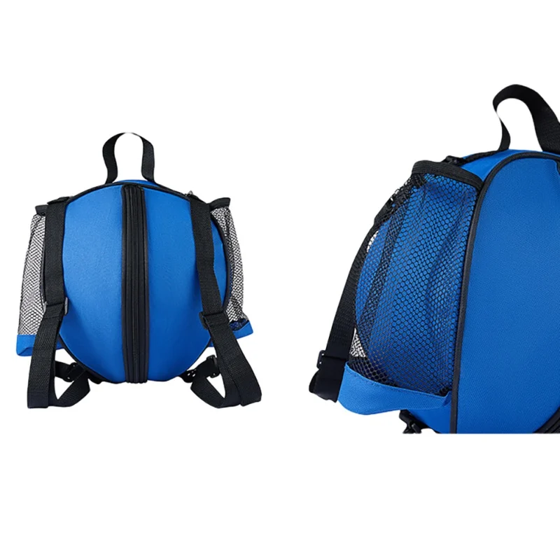 Basketball Bag Sports Shoulder Storage Bag Adjustable Training Equipment Storage Mesh Side Two-way Open Ball Portable Knapsacks