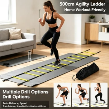 Scala di Agilità, Scala per Allenamento Calcistico, Scala per Allenamento di Velocità, Attrezzatura per Allenamento Calcistico, Scala di Agilità in Nylon, Scala per Fitness