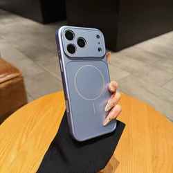 Sleek Magnetic Phone Case with 17 Series - Inspired Design - iPhone 14 Pro (Light Blue)