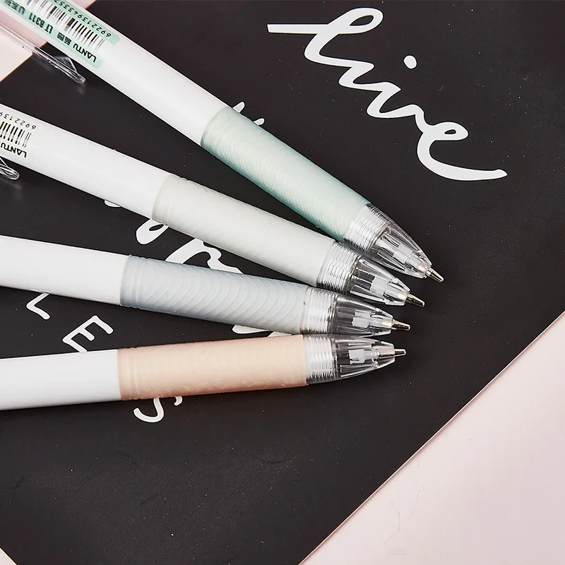 4 개/대 기계식 연필 편지지 Lapices 부드러운 고무 그립 0.5/0.7mm 쓰기 및 그리기 용 지우개가있는 학교 용품