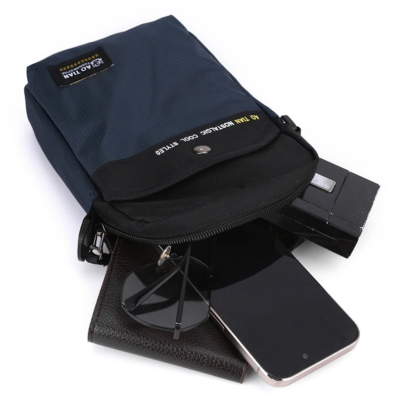 BYMONDY Mini Chest Bags for Men Outdoor Light Small Book Shoulder Crossbody Bag Oxford Fabric Waist Pack Sports Men Sling Bags