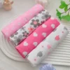 4pcs/pack 100% Cotton Receiving Baby Blanket Newborn 76x76cm Baby Bedsheet Supersoft Flannel Diapers New Born Blanket Swaddle 3