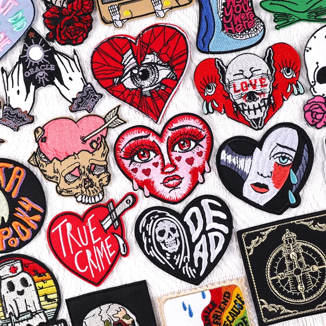 Horror Style Patch DIY Punk/Skull Embroidery Patch Iron On Patches For  Clothing thermoadhesive Patches On Clothes Sew Applique - AliExpress