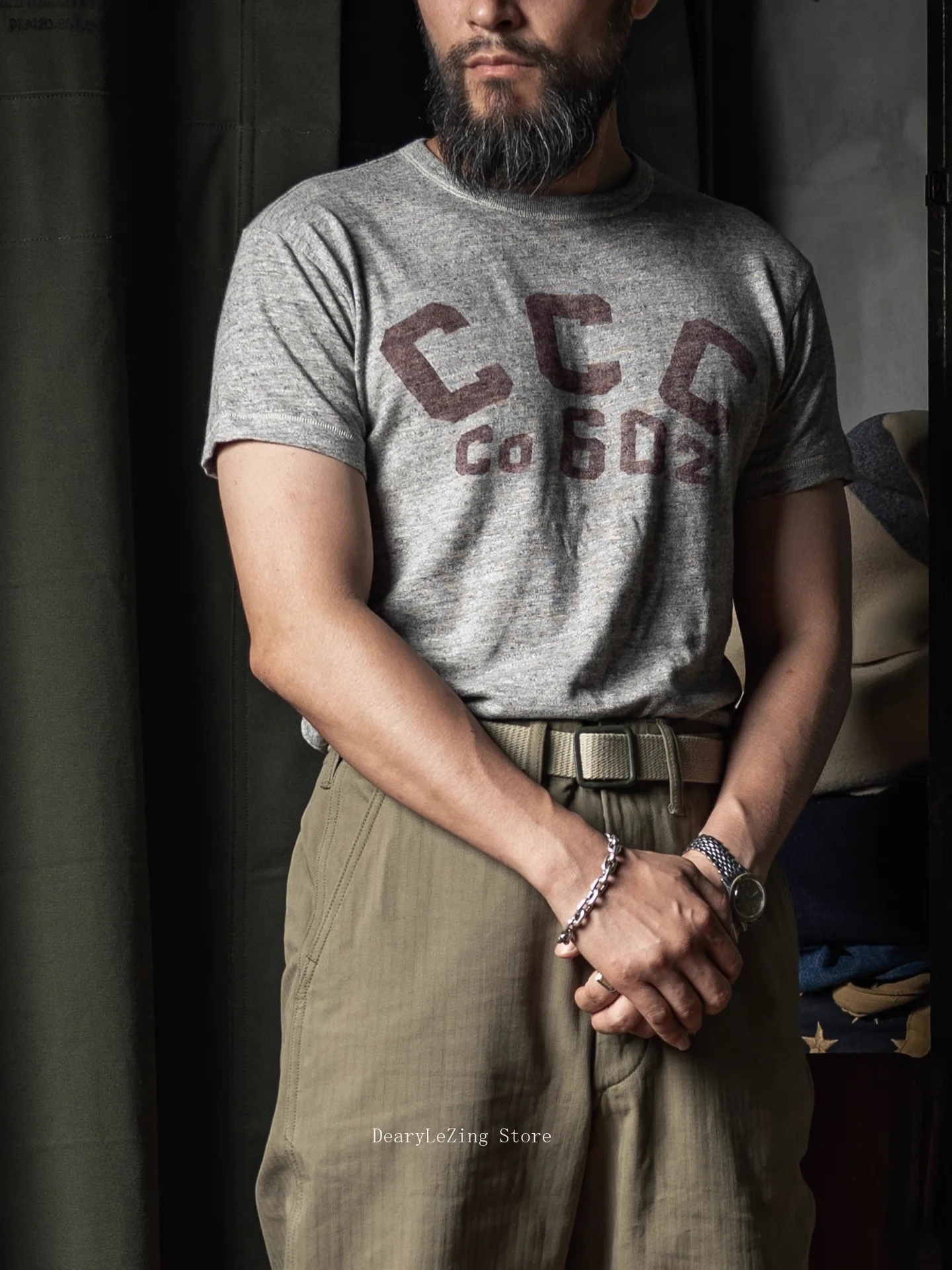 Rugged Bronson Vintage Hand-Drawn Style Printed T-Shirt 1930s CCC