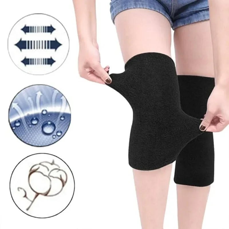 Elastic Cotton Kneepad Cold Resistant Knee Protection Socks Warm Knee Sock Seasonal Alternation Breathable Comfortable Knee Pads