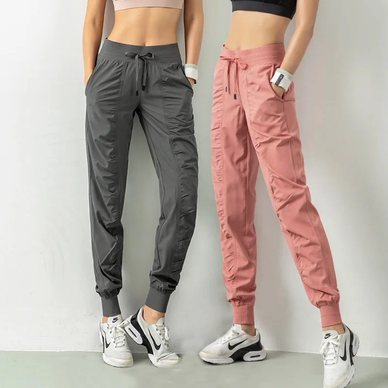 Running Pants WOMEN'S Wrinkle Slimming Fitness Loose Fitting Leggings Casual Quick Drying Harlan Thin
