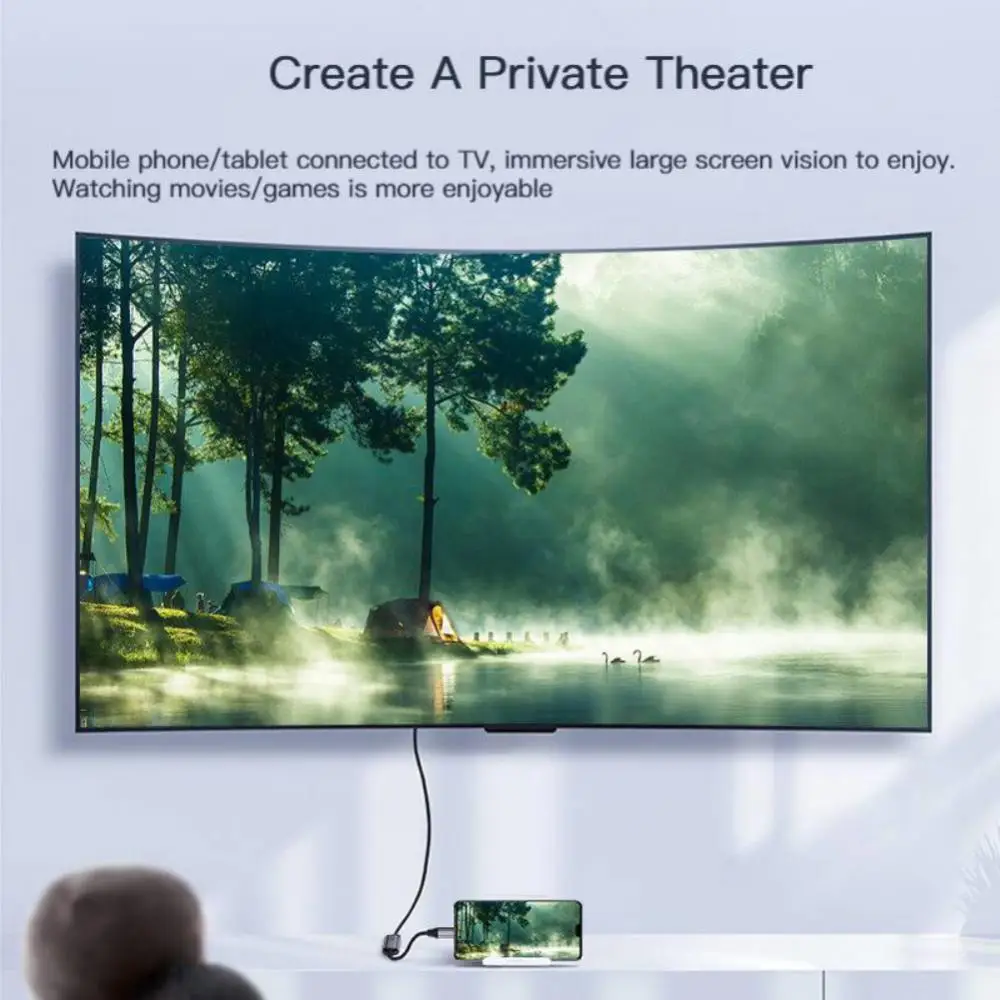 HDTV 맥북용 C 타입 DP 1.4 어댑터 케이블, C 타입 3.1-미니 디스플레..