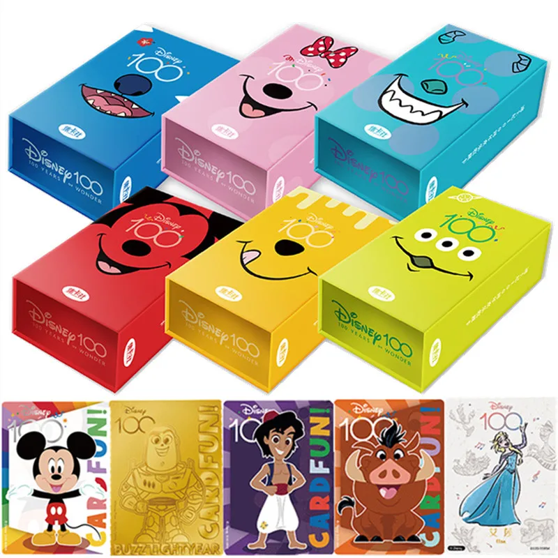 Disney 100 Joyful Trading Card Kakawow Mickey Friends Happy Times Card For Child Hotbox Anime Flash Card Collection Table Toy