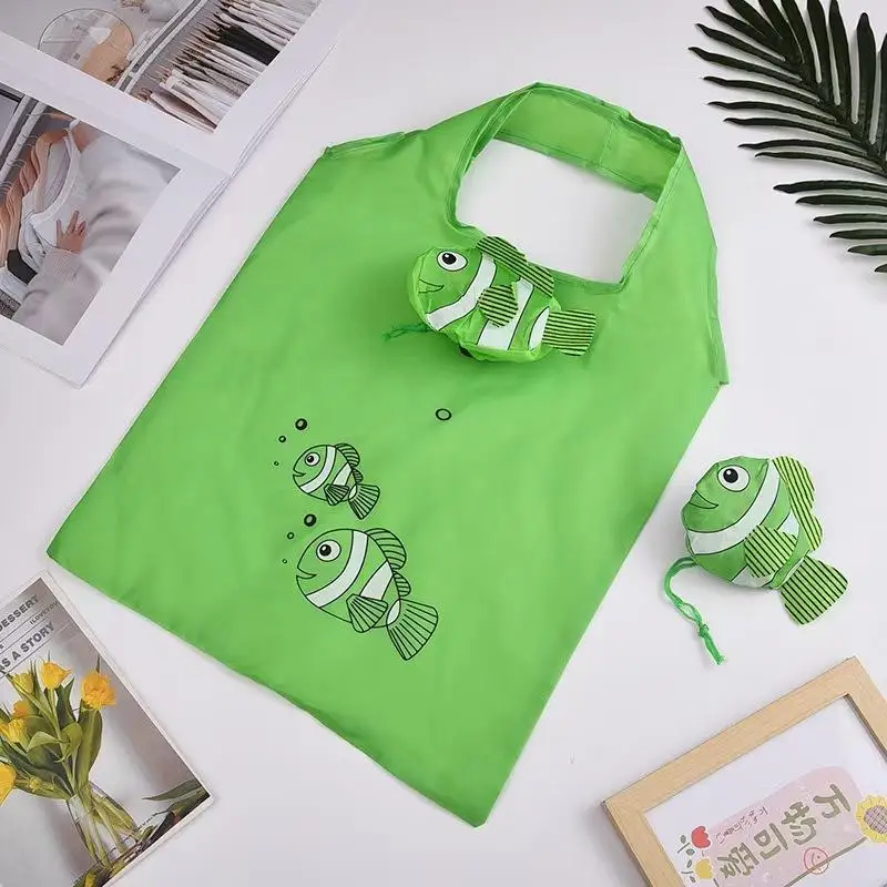 Eco-Friendly Tropical Fish Shopping Bag – Foldable, Spacious, and Convenient