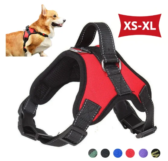 

Saddle Dog Harness Adjustable Reflective Pet Harness No Pull Walking Training Small Medium Large Big Dogs Chest Strap Product