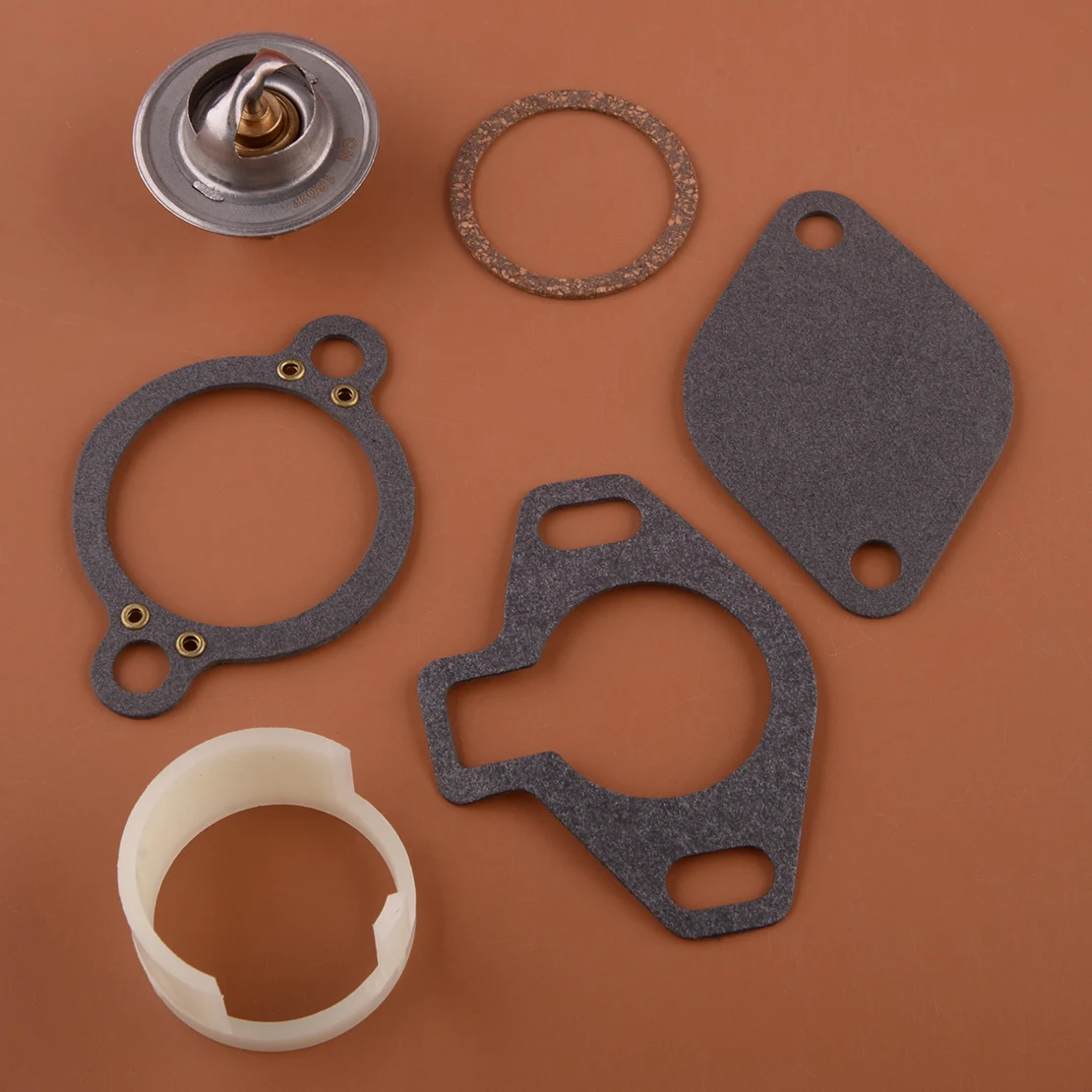 

807252T8 807252T5 Thermostat 160°F Kit with Sleeve Fit for Mercruiser V6 V8 GM 5.0L 5.7L 7.4L 8.2L 807252Q5 18-3647 23-806922