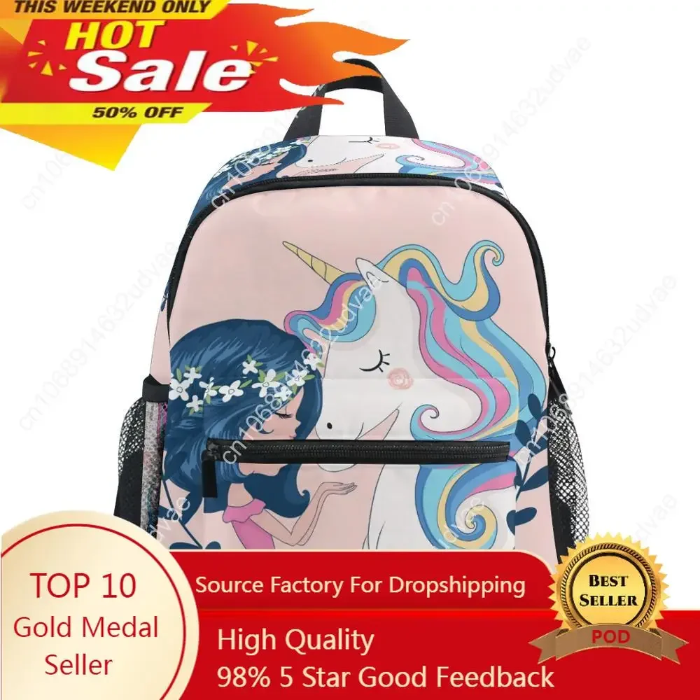 

9 Style Unicorn Printing Backpacks For Girls School Bag Kindergarten Backpack 3-8 Years Old Kids Lovely Gift For Children