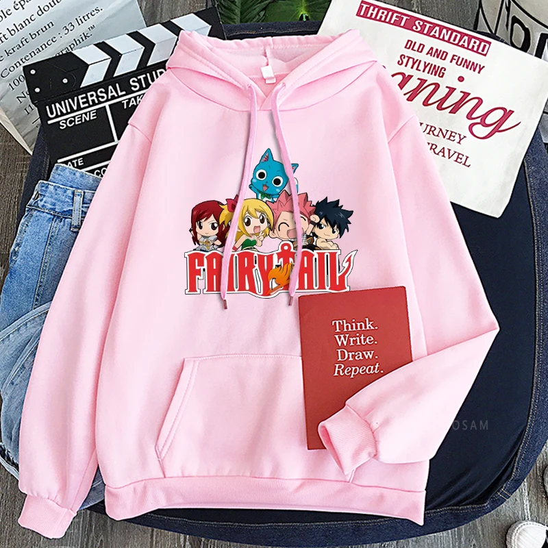 Fairy Tail Japan Anime Harajuku Hoodies Winter Casual Pullover
