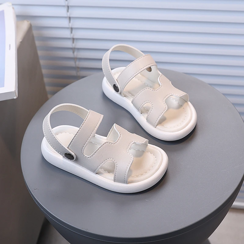 Girls' Sandals 2025 Summer New Open Toe Outdoors Breathable Kid's Beach Shoes Casual Soft Sole Non-slip Children's Shoes 21-30 - 3