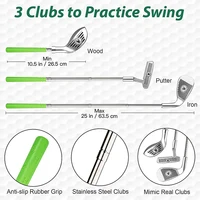 1set children's golf club set outdoor sports toys sports games competitive indoor interactive retractable golf club set toys 3
