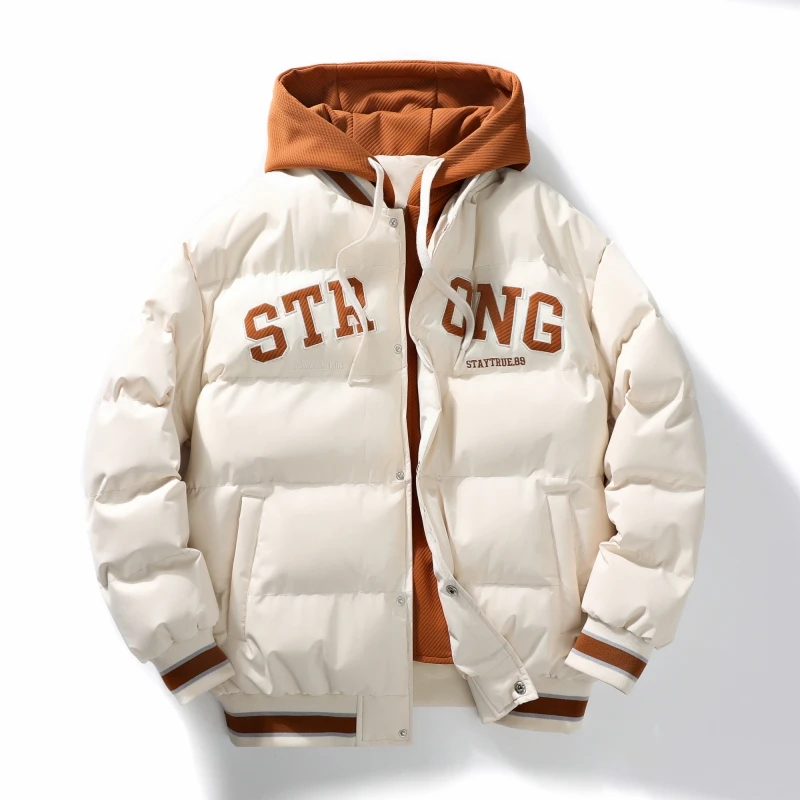 thumbnail image 1 of Recién llegado 2024, parkas de invierno para hombre, chaqueta de plumón, chaqueta de plumón de pato blanca para hombre, abrigo de nieve acolchado grueso y cálido para exteriores de gran tamaño, 1 of 4