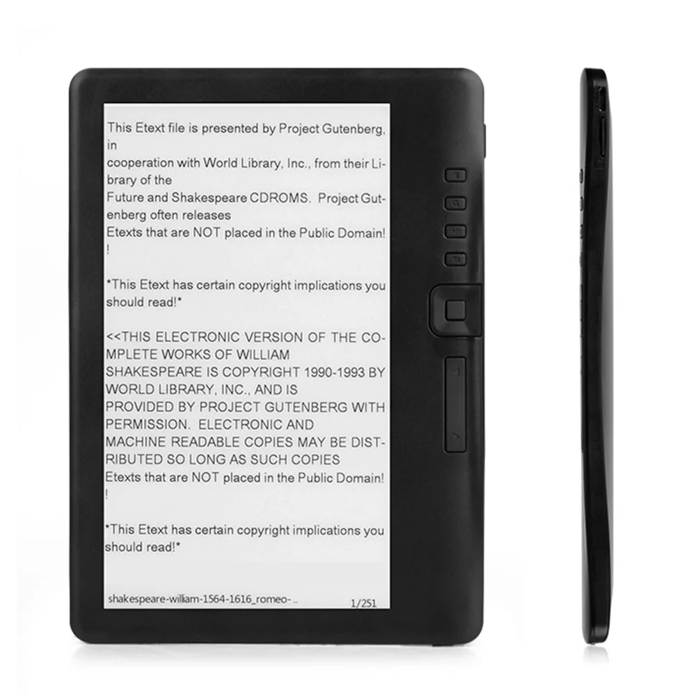 Portable Ebook Reader 7inch Multifunctional Ereader 8GB/16GB Memory Buitlin Lithium Battery