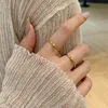 Gold Plated Irregular Women 2023 New In Stainless Steel Stacking Rings Trend Simple Aesthetic Jewelry Gift anillos mujer 3