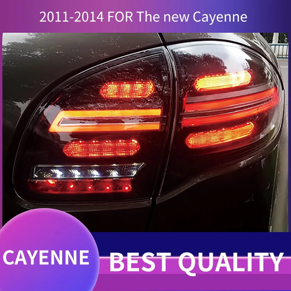 

Автомобильный Стайлинг FT для Porsche Cayenne, задние фонари 2011-2014, задние фонари Cayenne DRL, динамический сигнал, тормоз, задние автомобильные аксессуары