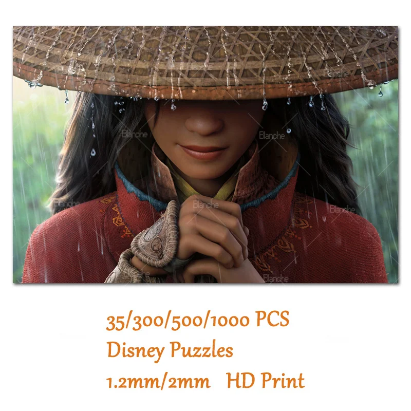 

Disney Raya и последний дракон, портрет Raya 35 300 500 1000 шт., мультяшная деревянная бумага, пазл для девочек, игра Realxing