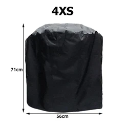 Durable Black UV-Protective BBQ Grill Cover (4XS)