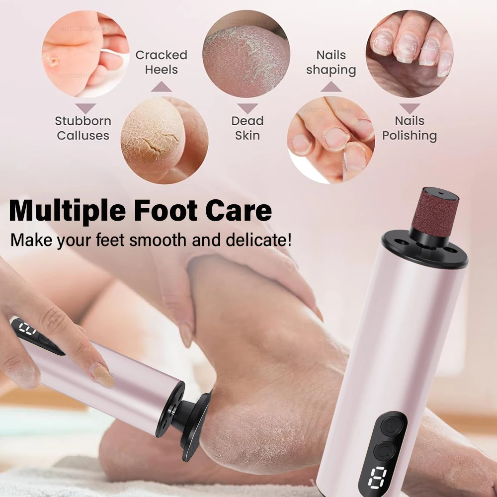 Description Picture 3 of itemElectric Foot Grinder Callus Remover for Feet Foot Exfoliation Sander Electric Foot File Pedicure Machine Foot Dead Skin Remover
