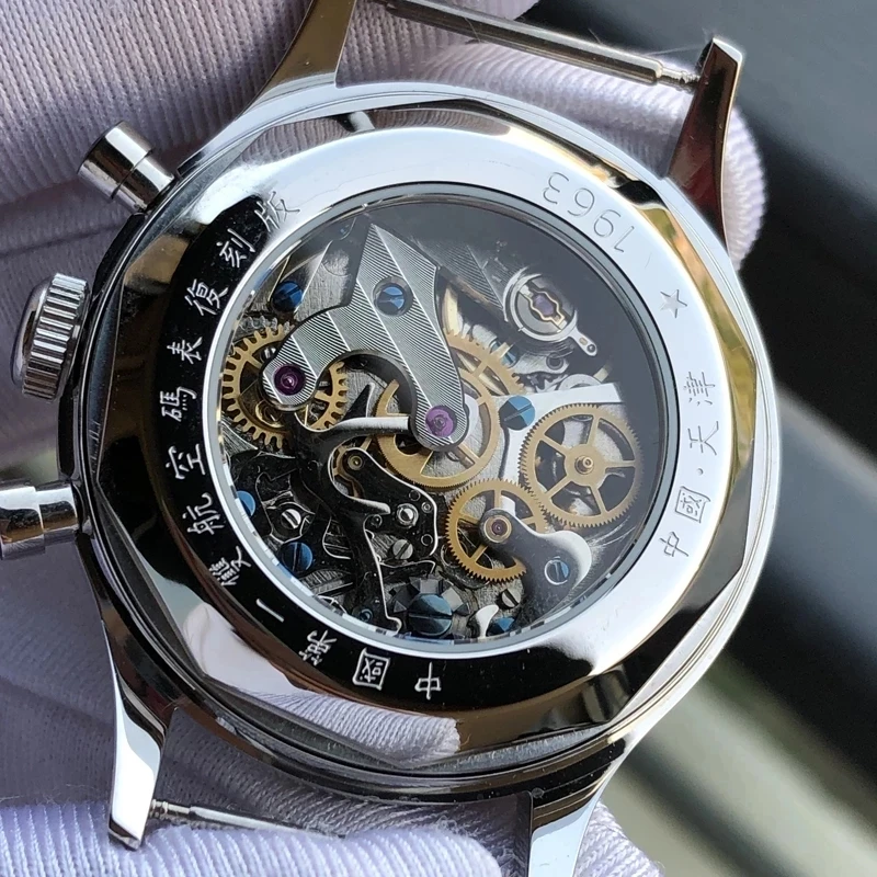 Retro ST1901 Movement 1963 Watch 38mm Watch For Men Sapphire Chronograph ST1901 Mechanical Mens Pilot 40mm orologio uomo mechanical watch