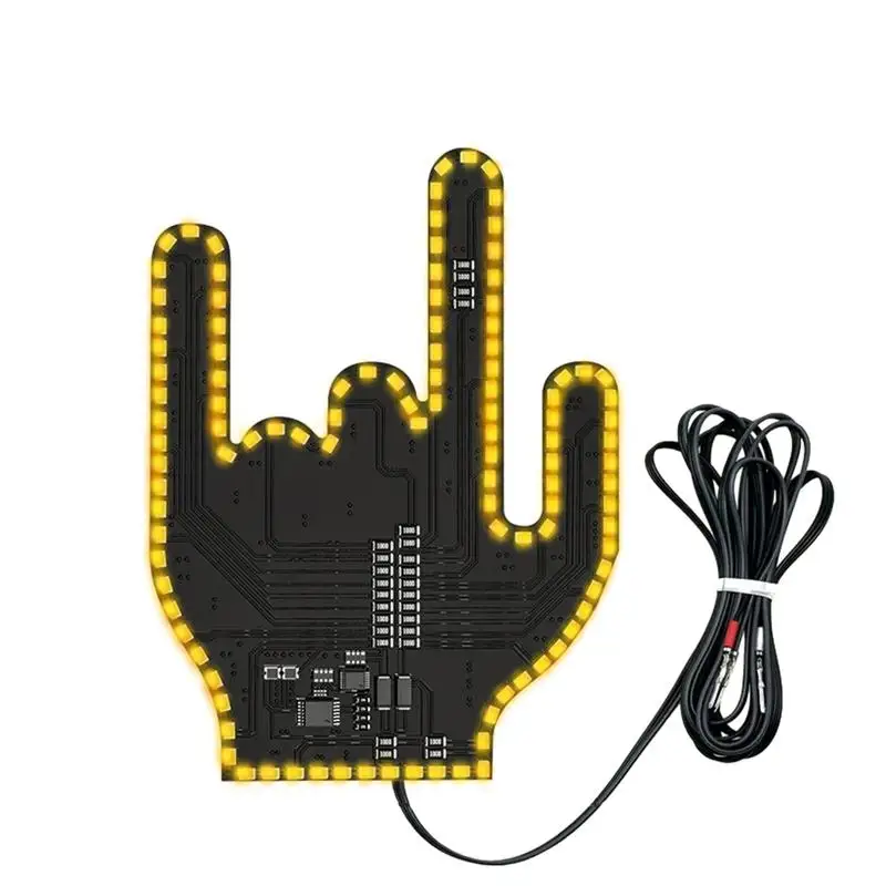 Luce Gestuale Per Auto Lampeggiante Led Finger Light Hand Sign Multifunzionale Car Light Sign Accessori Di Avvertimento A Basso Consumo Per