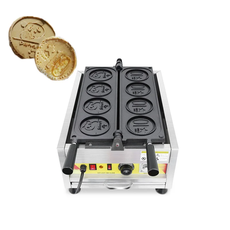 

Electric/Gas Waffles Maker Machine Waffle Machine Cartoon Panda Coin Commemorative Coin Baking Machine Snack Equipment 220V/110V