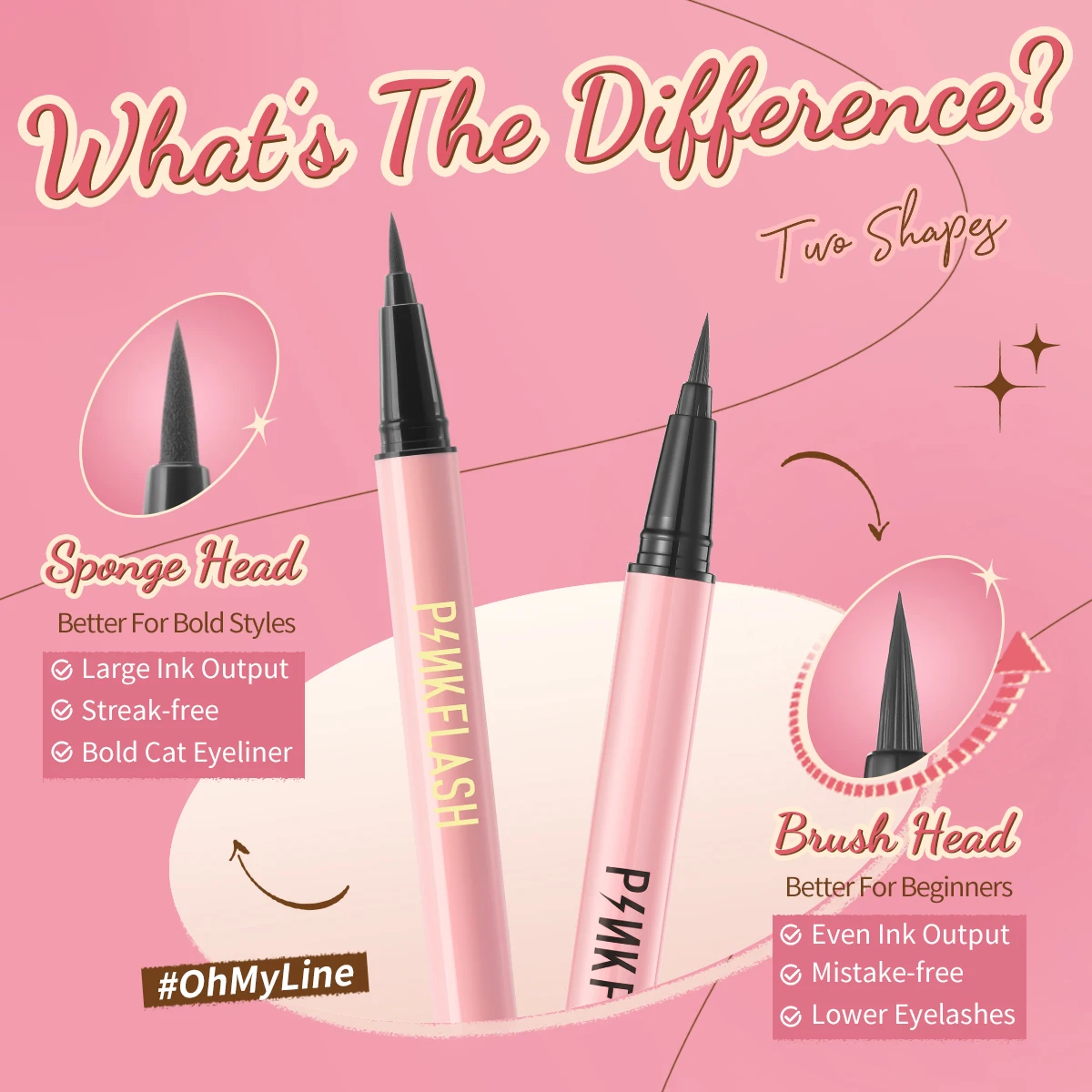 PINKFLspatule-Eyeliner liquide noir imperméable, résistant à la transpiration, séchage rapide, longue durée, stylo eye-liner liquide 256, maquillage pour les yeux, cosmétiques