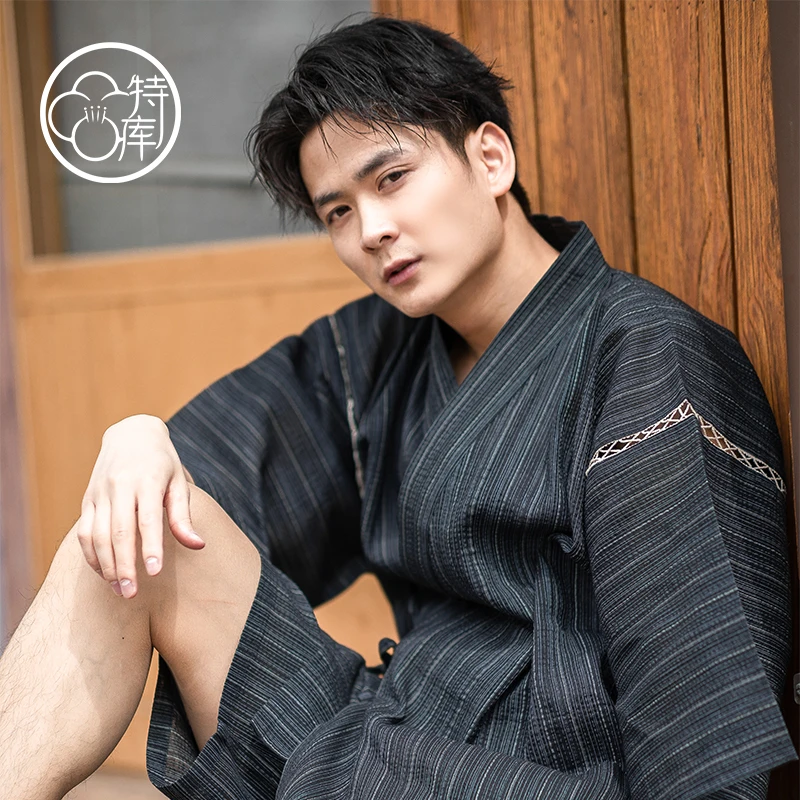 COSDREAMER Japans Yukata Kimono Kostuum voor Mannen Kimono Kostuum, A, XL