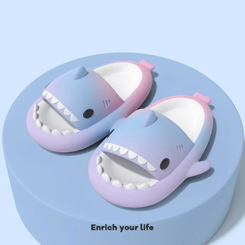 Christmas Luminous Shark Slippers Women Halloween Indoor Home Non-slip Sandals Men Cool Creative Slides Couple Gift Flip Flops 6
