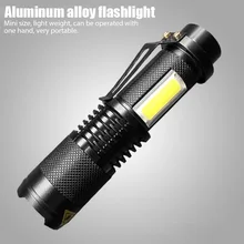 Built In Battery Adjustable Zoomable Light 5W Mini Led Flashlight Lantern Torch Aluminum 2000Lm Sport Bulbs Tactical Flashlight