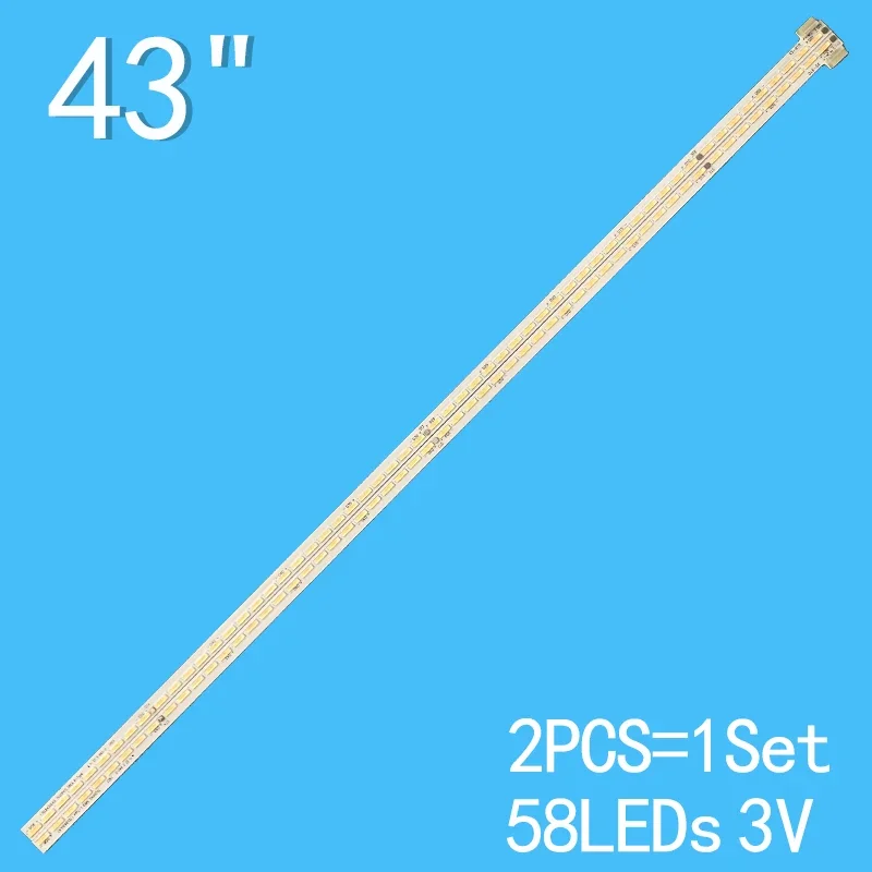 474mm LED backlight strip For 58 lights 43UB VESTEL/7020PKG 58EA 17ELB43ULR37020PKG 58EA L-TYPE 17ELB43ULR3 305mm led backlight strip for 28 lights s24c430jl s24c550ml m236hge l20 34 d065338