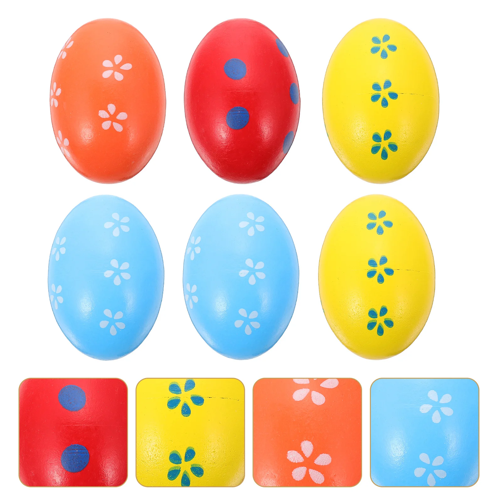 6Pcs Musical Egg Kids Percussion Instruments Maracas Toy Baby Egg Childrens Musical Instruments Sand Premium