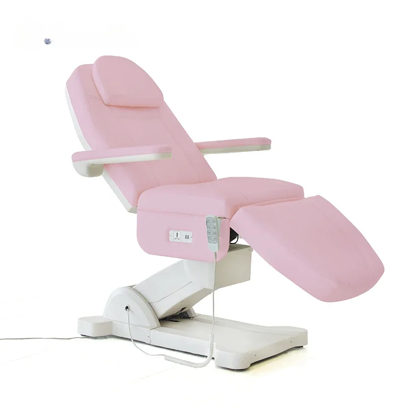 

Modern Electric silla Spa body beauty salon clinic Massage treatment bed Tables chair podiatry 3 Motors pink beauty bed