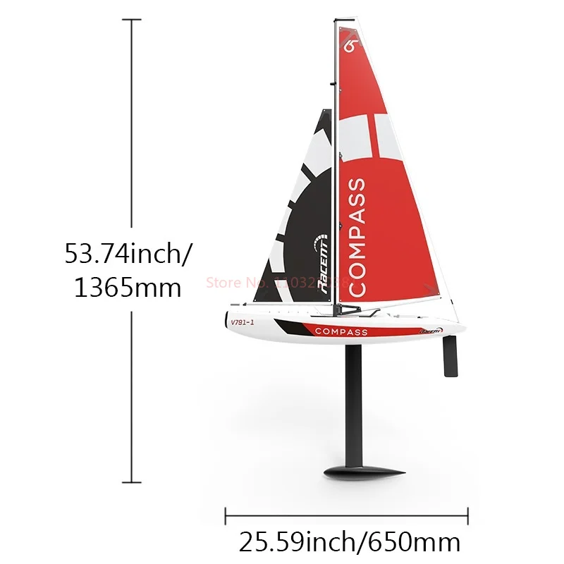 Bateau RC Voilier 650mm ABS Sans Moteur - Maquette à Assembler