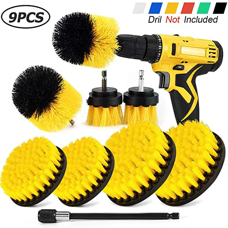 6pcs/set Electric Power Scrub Cleaning Power Brush Kit for Grout,  Tiles,Bathroom, Kitchen & Auto - AliExpress