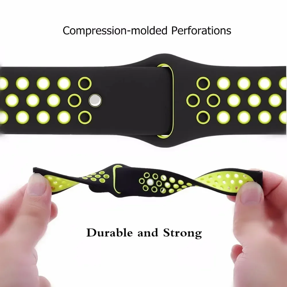 Versatile 22mm Silicone Watch Band - Premium Strap