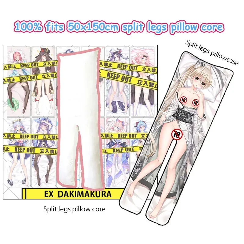 Оригинальная подушка для раздельных ног EX Dakimakura 150 см, двухсторонняя подушка Waifu, наволочка Genshin Impact Rem на заказ