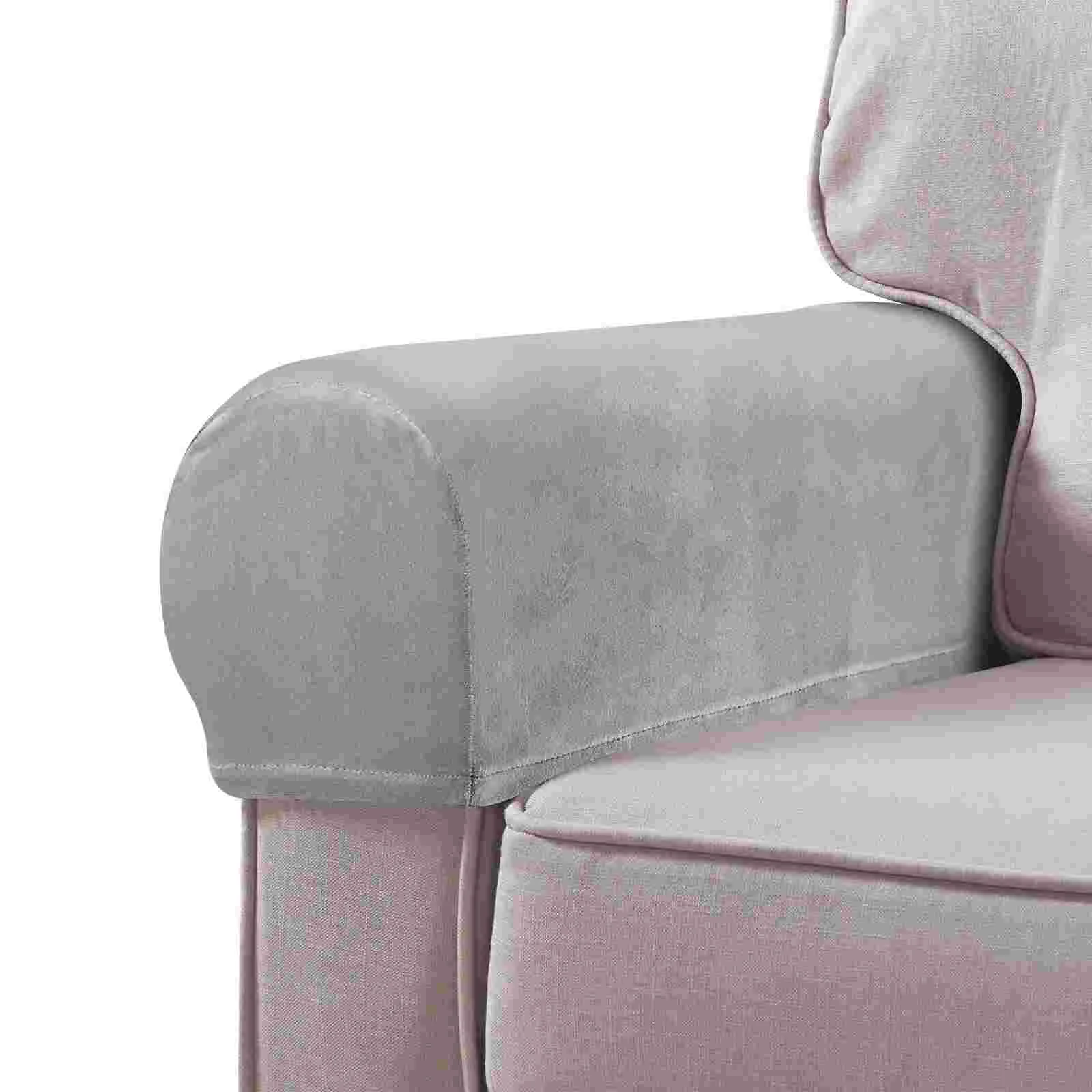 

2 Pcs Sofa Armrest Towel Covers for Tablecloths Elastic Couch Slipcovers Armchair Stretch